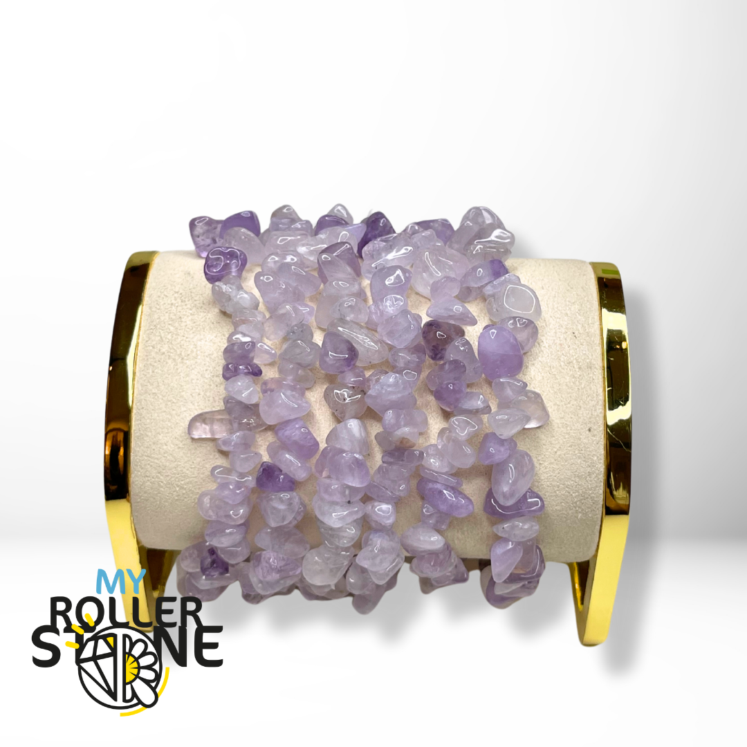 Bracelet Améthyste Lavande Chips - Perles