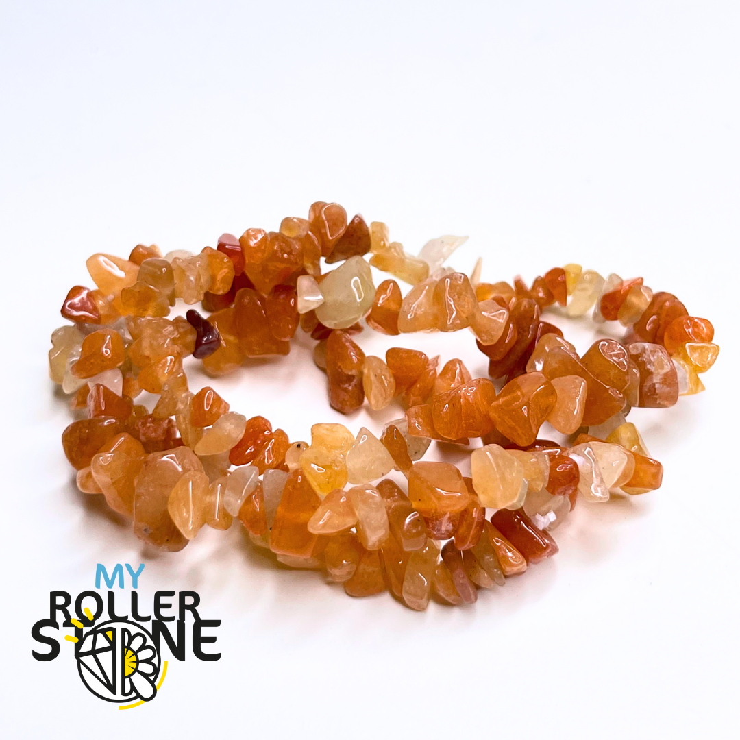 Bracelet Aventurine Rouge Chips - Perles