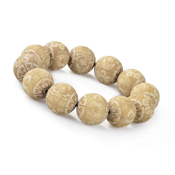 Bracelet bois naturelle Bouddha - Perles
