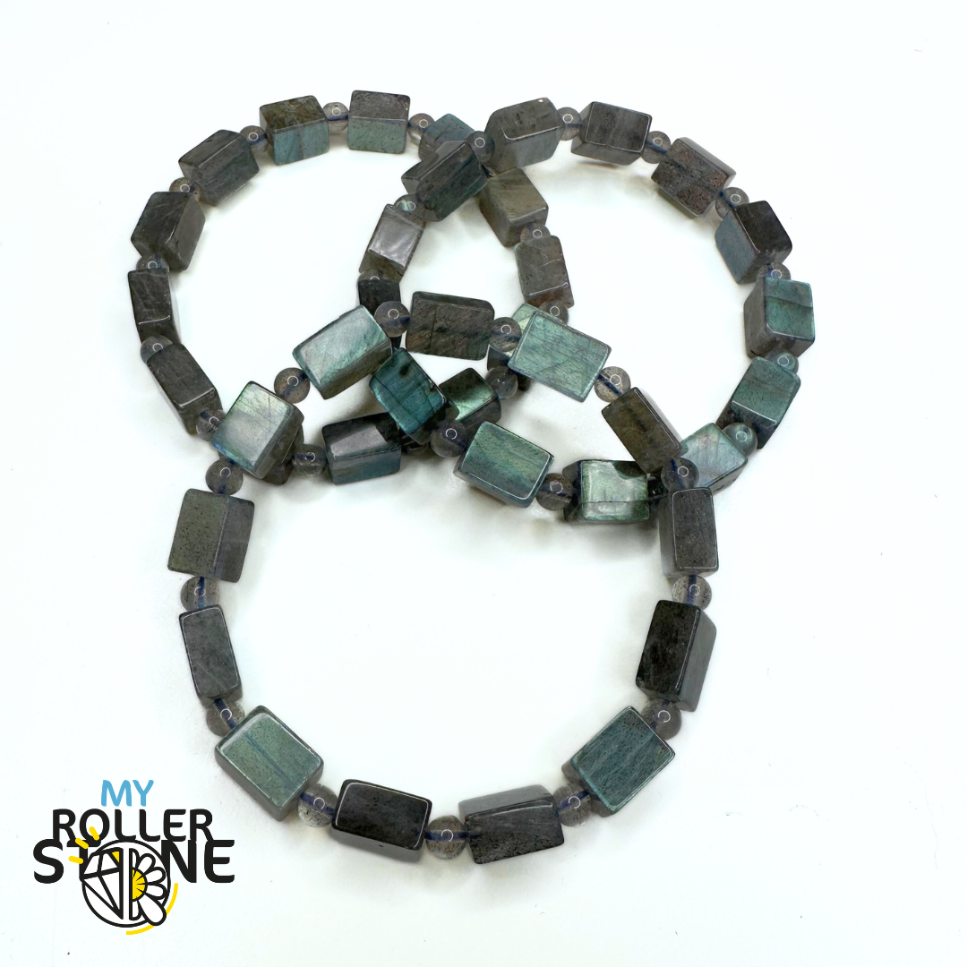 Bracelet Cubique Labradorite 5A - Perles