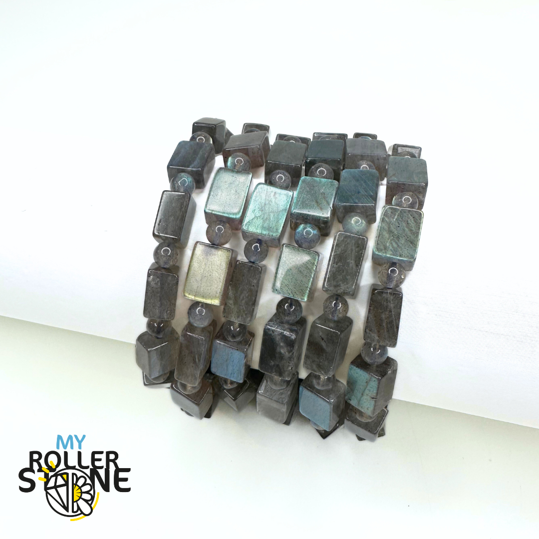 Bracelet Cubique Labradorite 5A - Perles