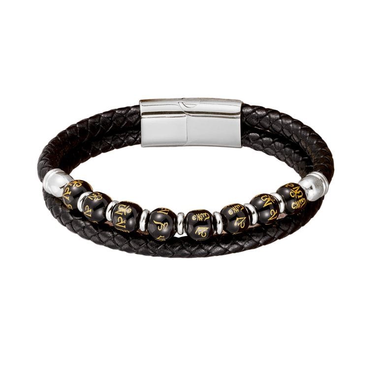 Bracelet cuir Mantra OM Pad Hum
