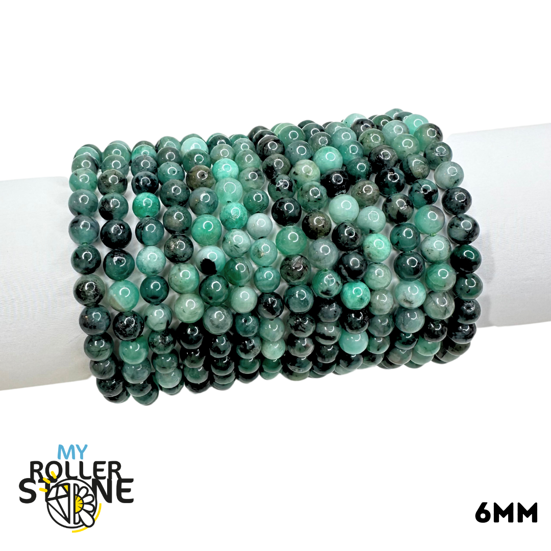 Bracelet Émeraude 3A - 6mm - Perles