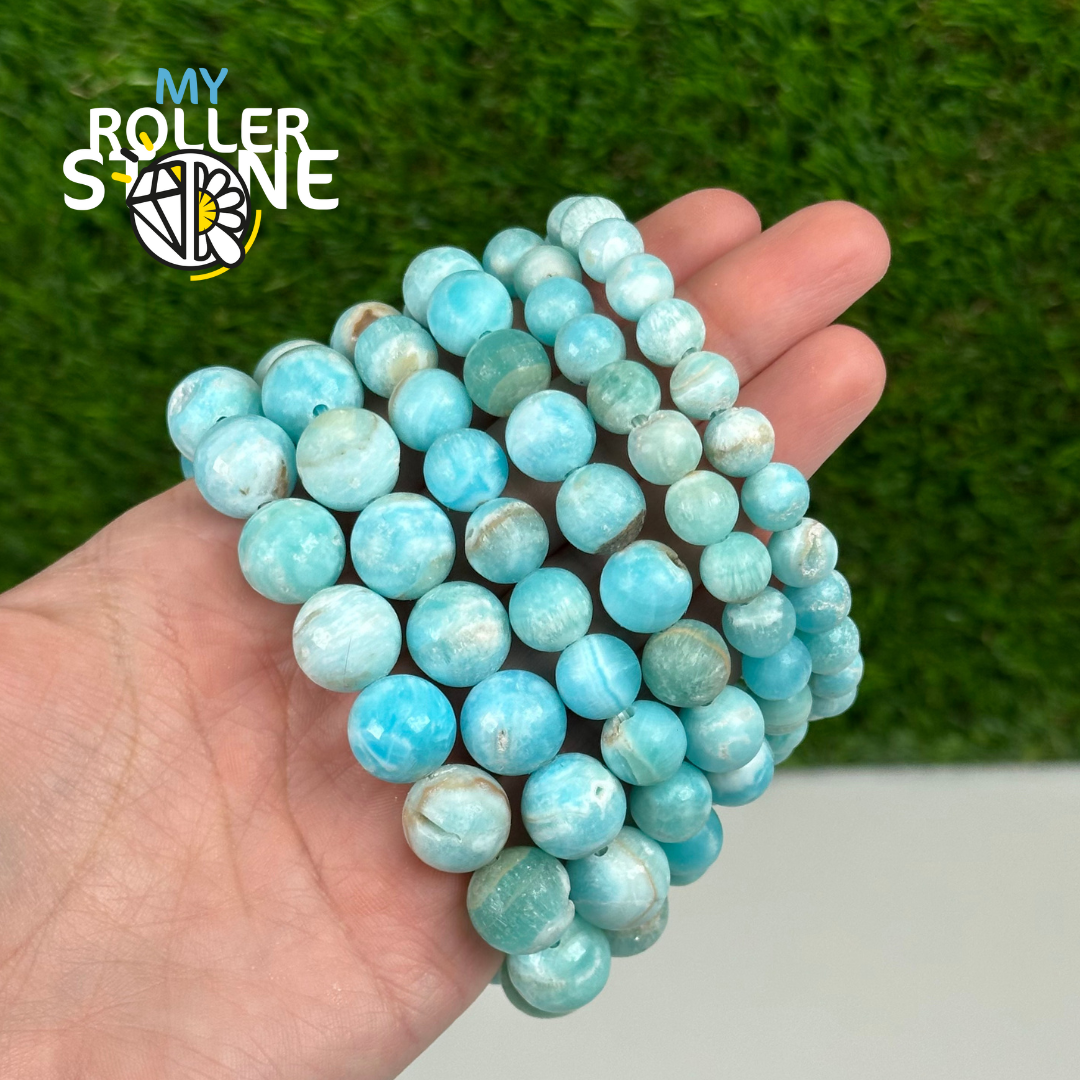 Bracelet en Aragonite bleue du Pakistan 🇵🇰
