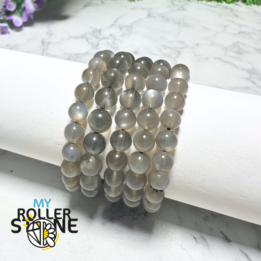 Bracelet en Pierre de lune grise - Perles