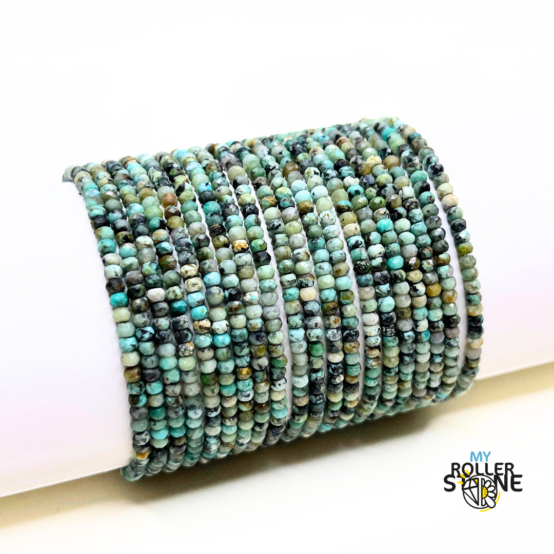 Bracelet Facetté Turquoise Africaine - Bracelets