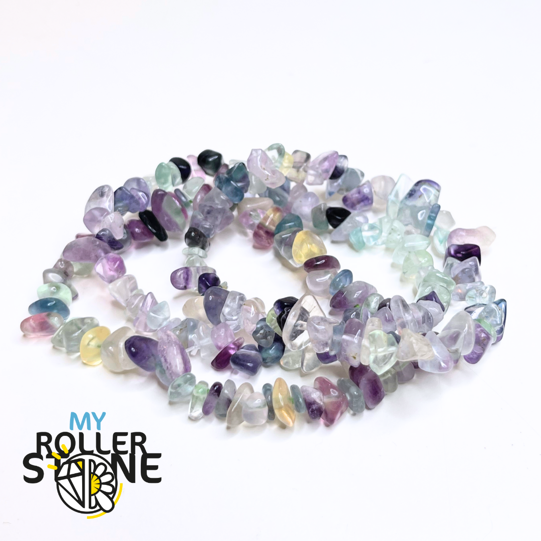 Bracelet Fluorite Arc-en-Ciel Chips - Perles