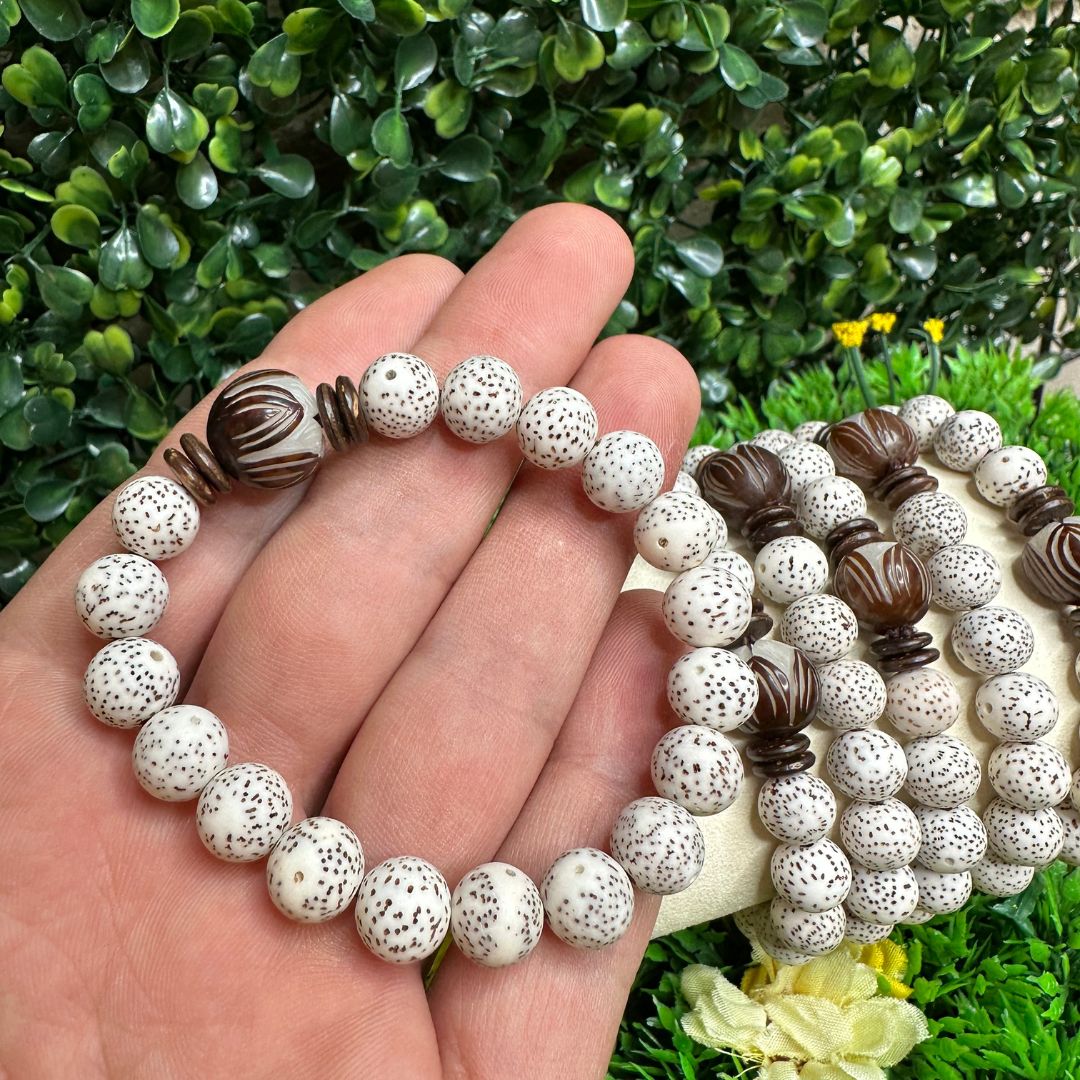 Bracelet Graines de Bodhi naturelles - Perles