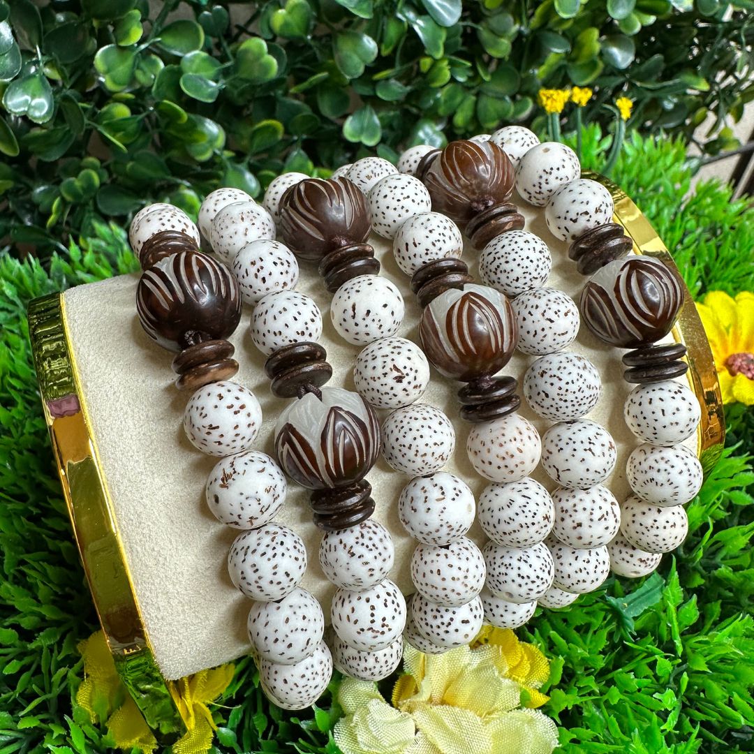 Bracelet Graines de Bodhi naturelles - Perles