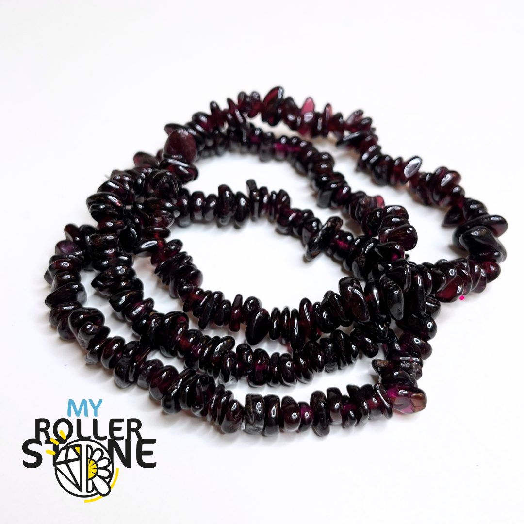 Bracelet Grenat Chips - Perles