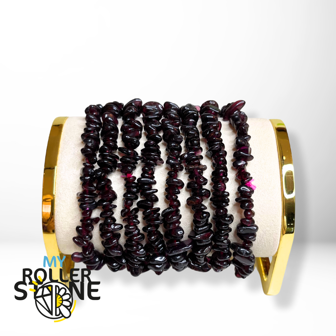 Bracelet Grenat Chips - Perles