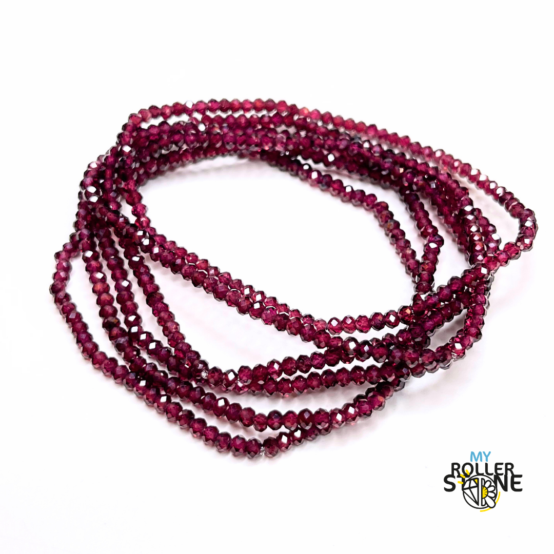 Bracelet Grenat Facetté - Bracelets