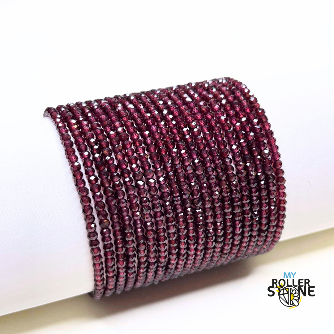 Bracelet Grenat Facetté - Bracelets