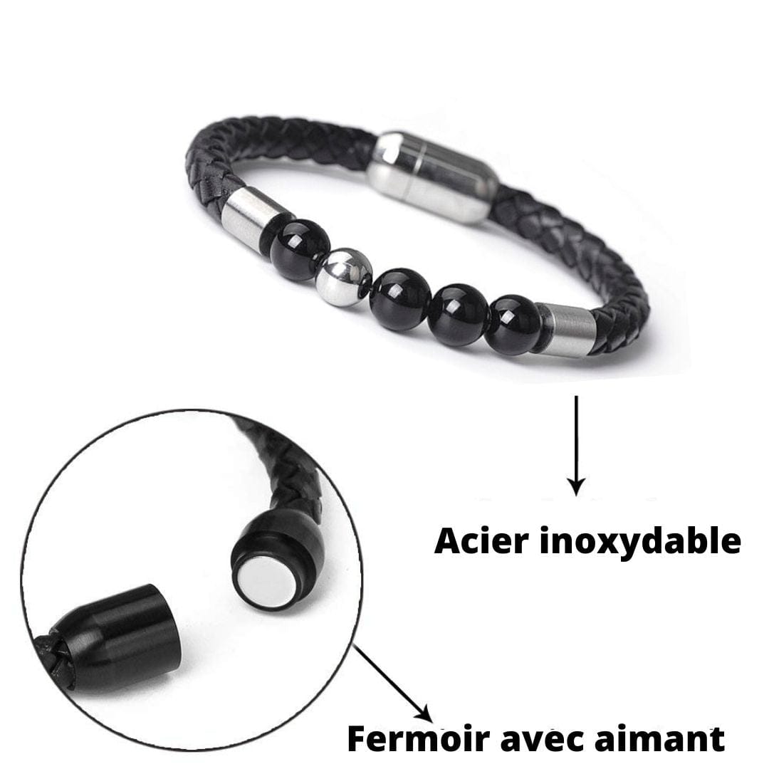 Bracelet homme cuir Onyx - Bracelets