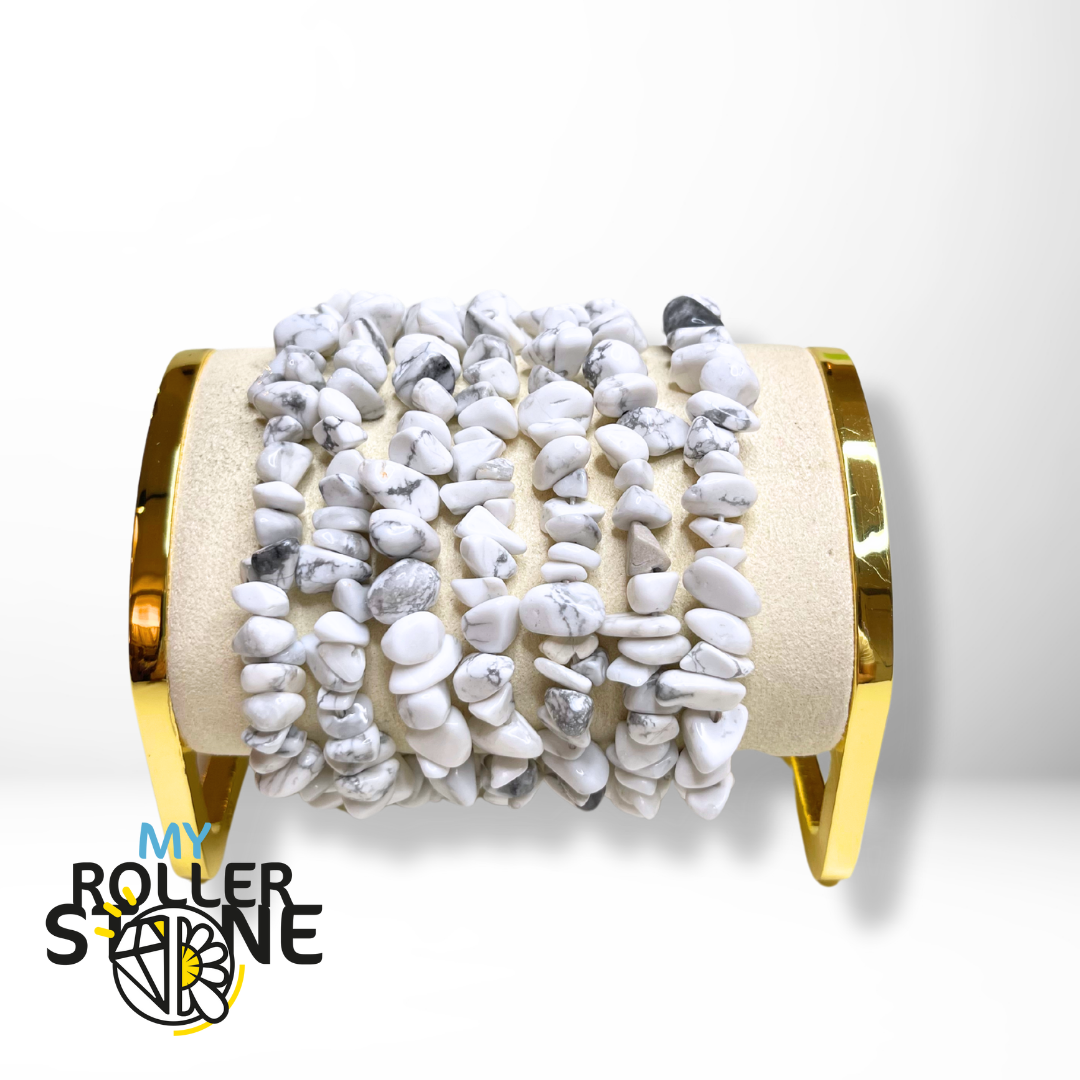 Bracelet Howlite Chips - Perles