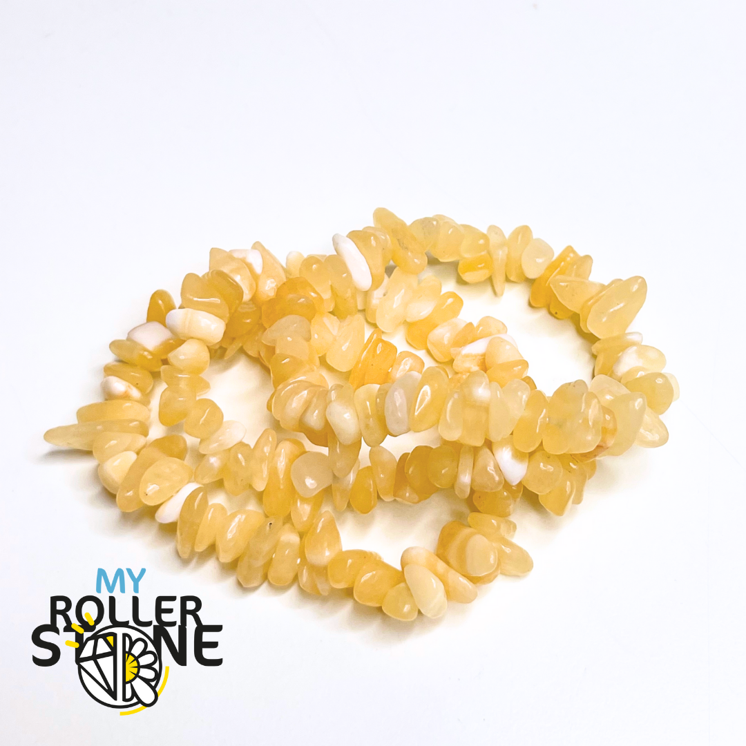 Bracelet Jade Jaune Chips - Perles