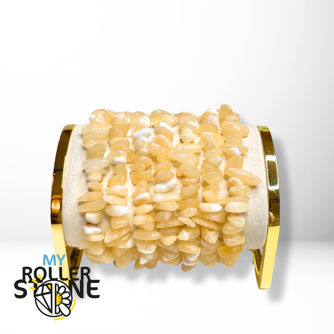 Bracelet Jade Jaune Chips - Perles