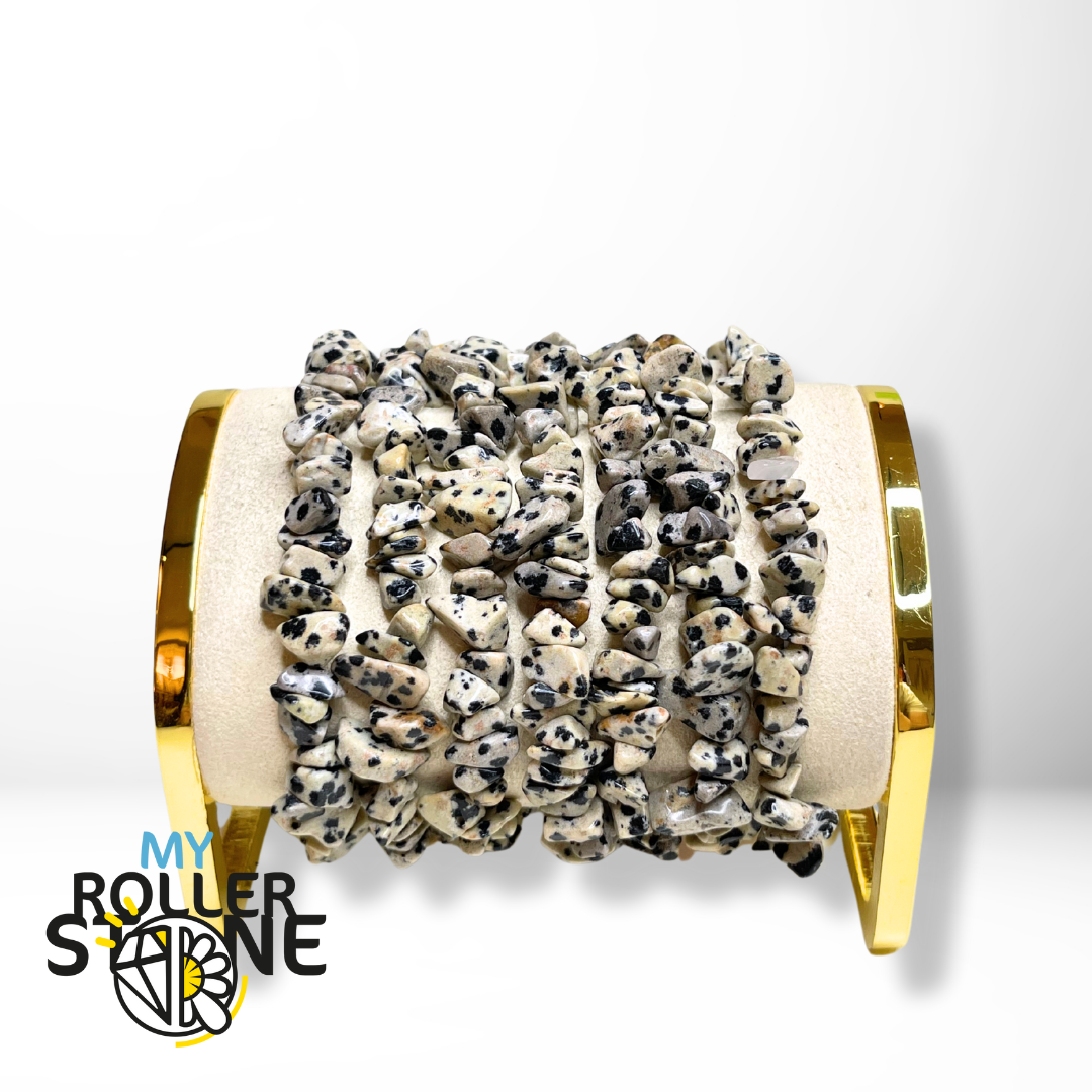Bracelet Jaspe Dalmatien Chips - Perles