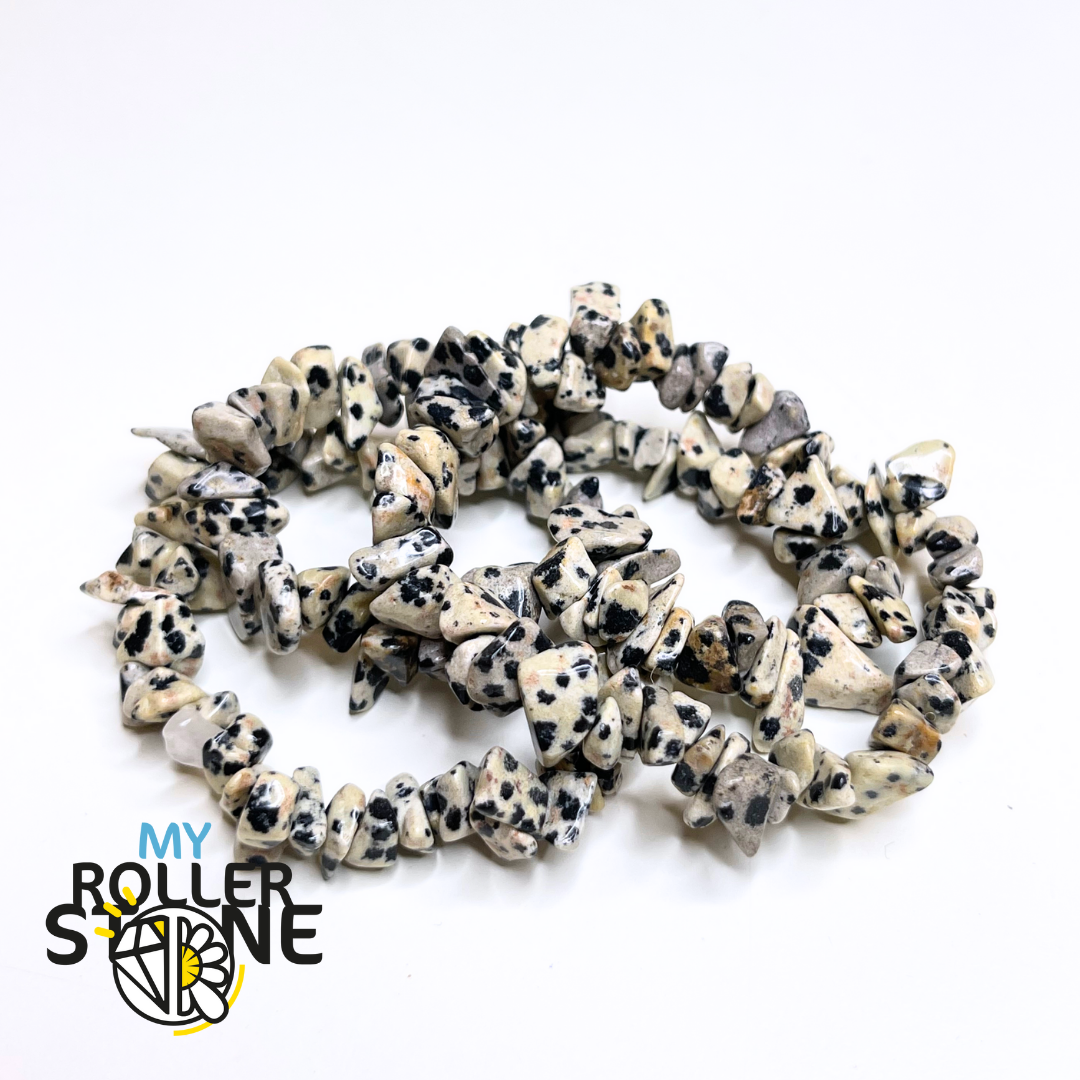 Bracelet Jaspe Dalmatien Chips - Perles
