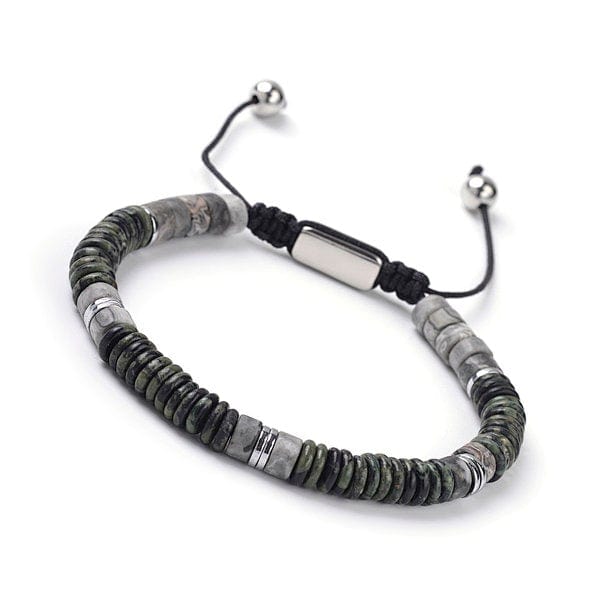 Bracelet Jaspe Kambaba et Jaspe picasso noir - Bracelets