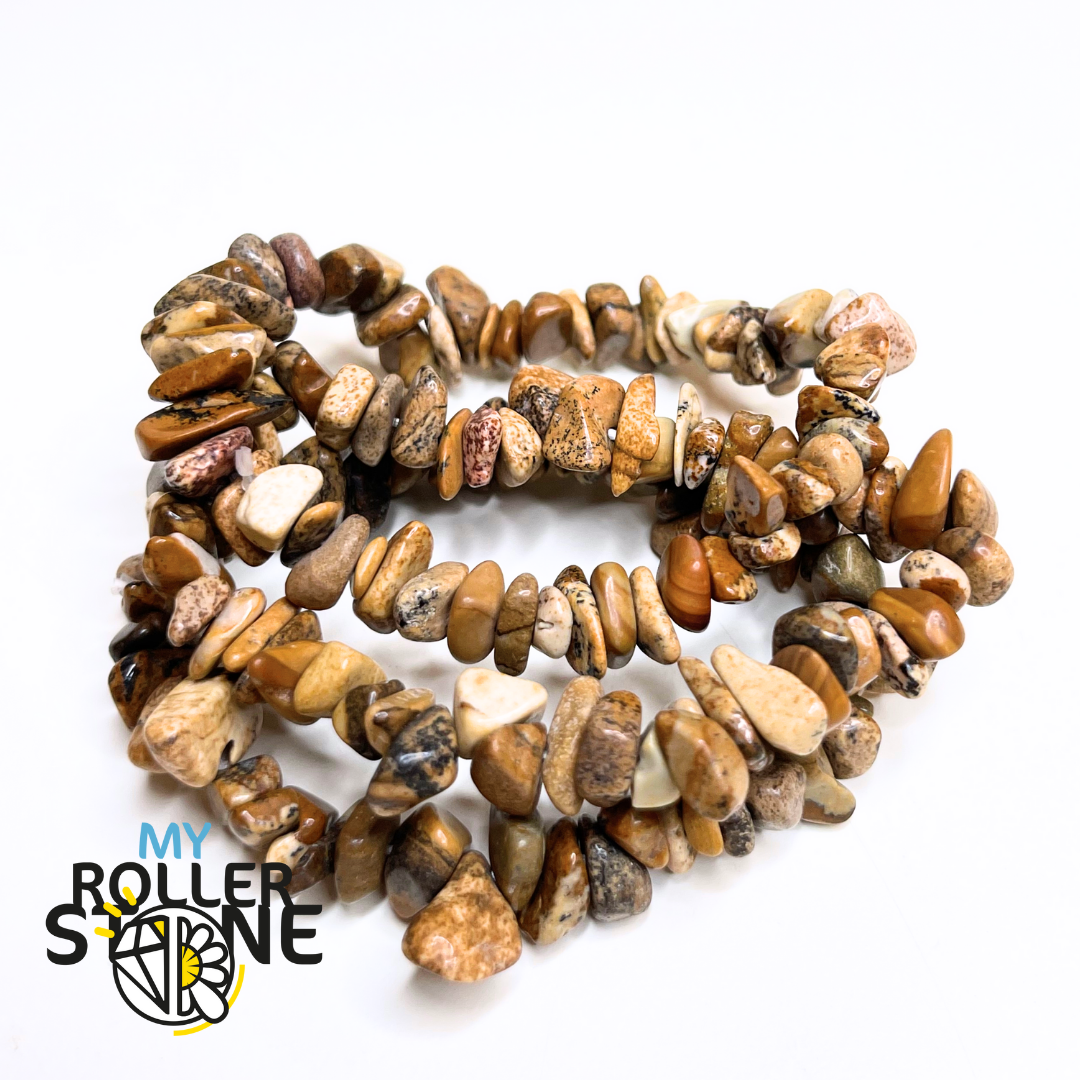 Bracelet Jaspe Paysage Chips - Perles