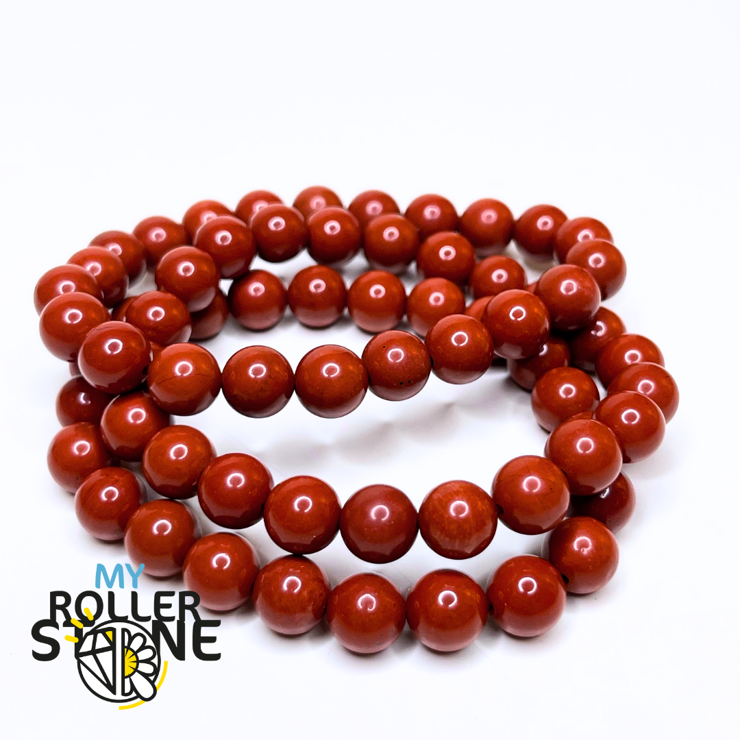 Bracelet En Jaspe Rouge D'Inde - Pierres Chips, Artisanat, Neuf Avec étiquettes