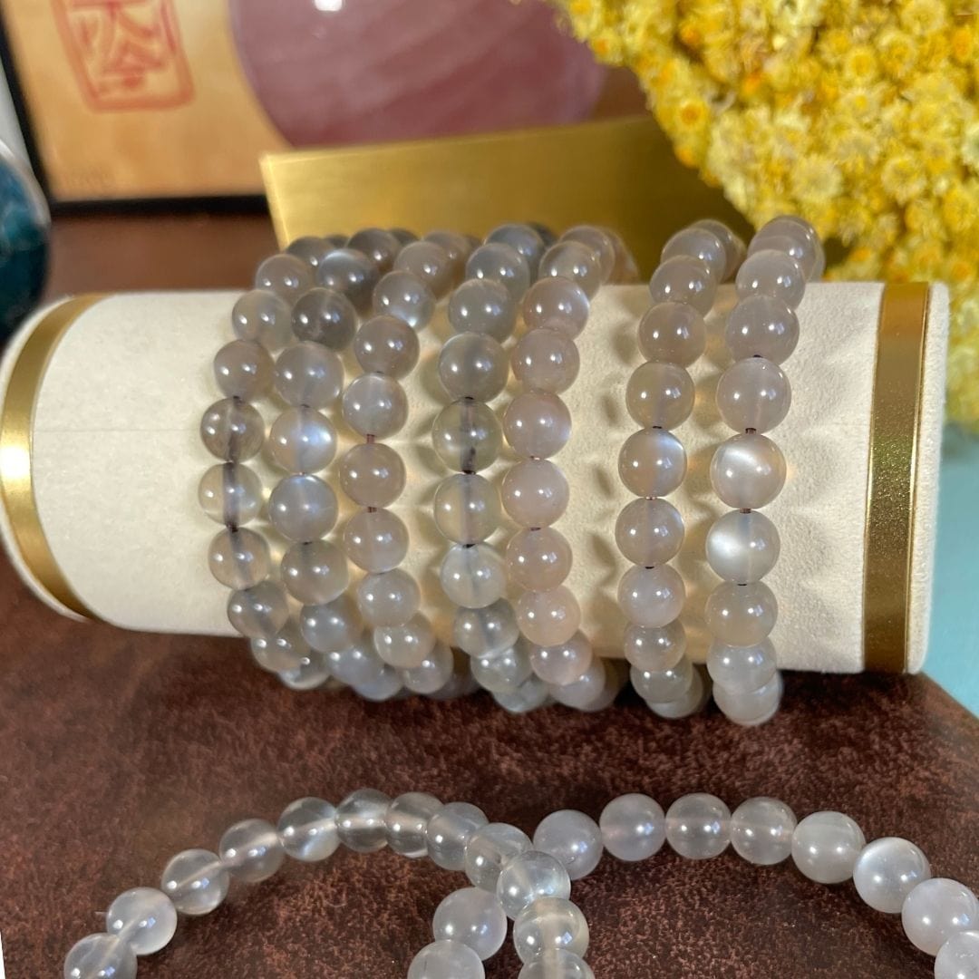 Bracelet labradorite grise