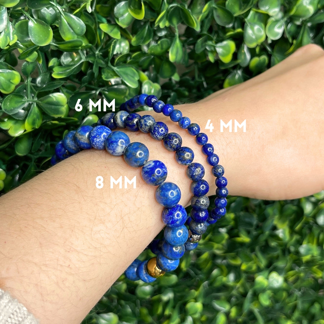 Bracelet Lapis Lazuli perles naturelles 8mm ( Taille M) | Mon Précieux Bracelet Lapis Lazuli perles naturelles 8mm ( Taille M) | Mon Précieux
