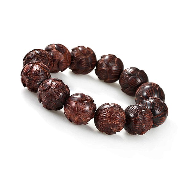 Bracelet Lotus bois naturelle - Perles