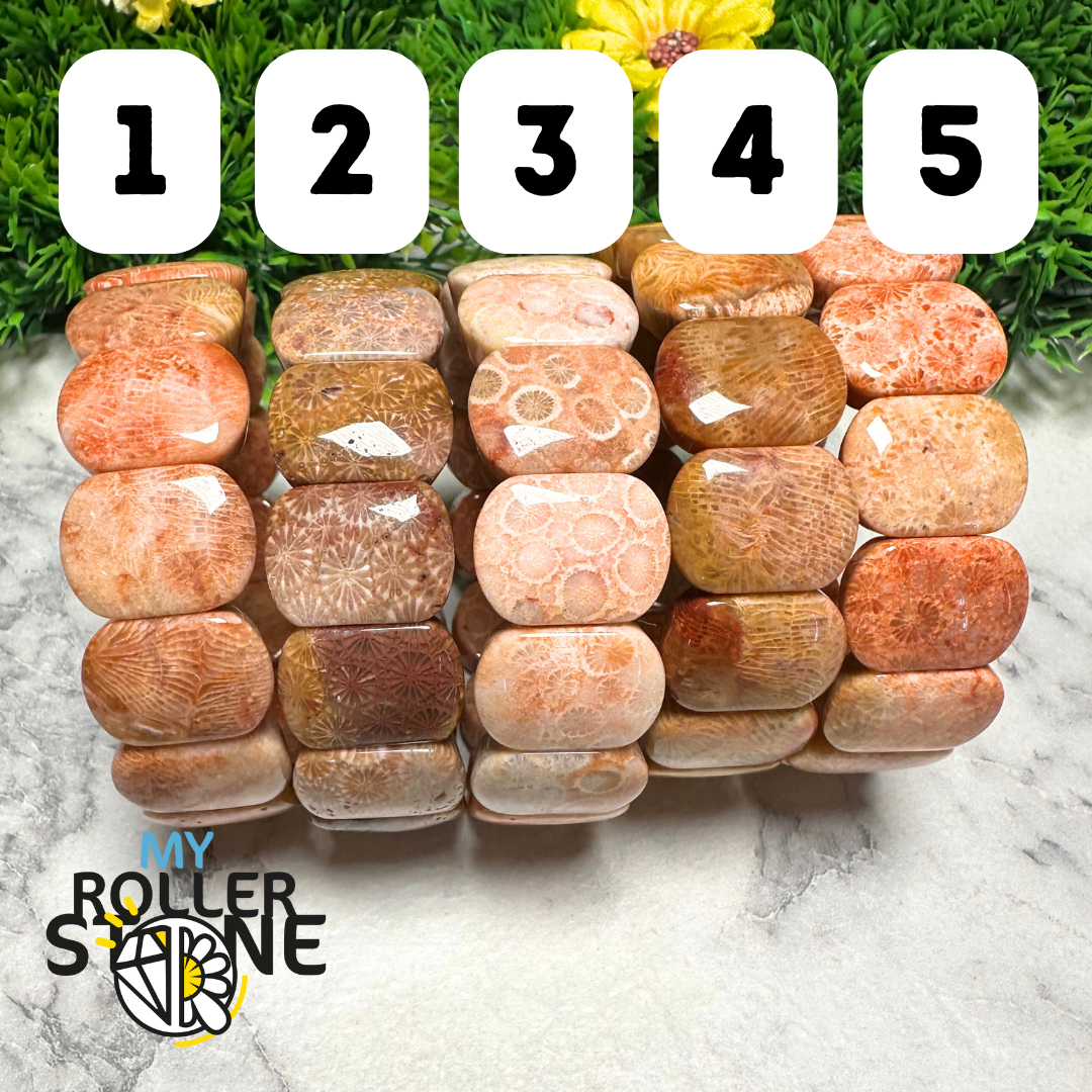 Bracelet Manchette Chrysanthème 5A - Perles