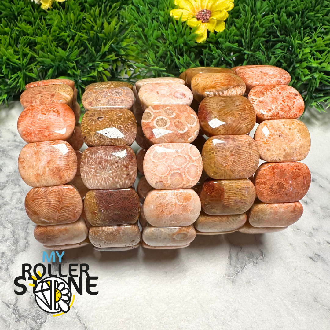 Bracelet Manchette Chrysanthème 5A - Perles