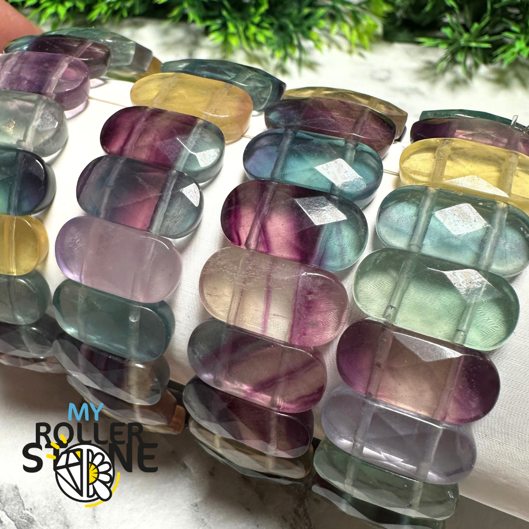 Bracelet Manchette Fluorite 5A - Perles