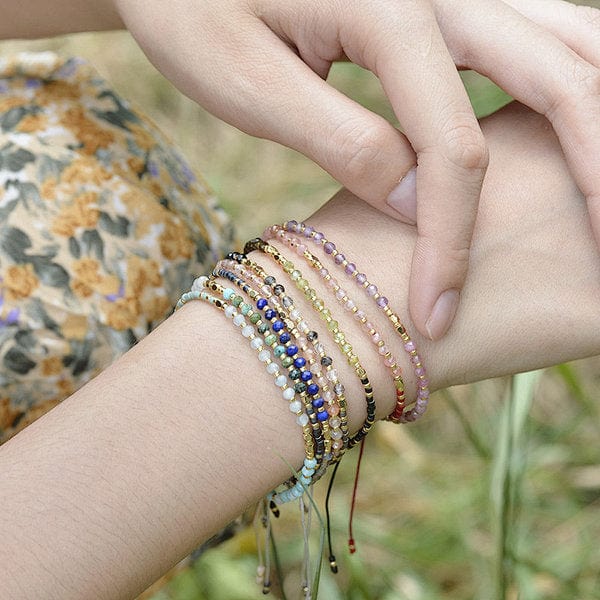 Bracelet Miyuki réglable Aigue-Marine - Bracelets