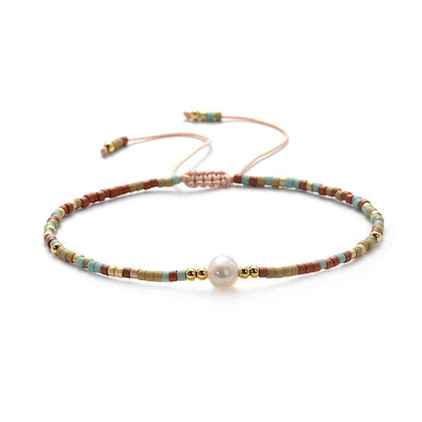 Bracelet Miyuki réglable Pierre de culture - Bracelets