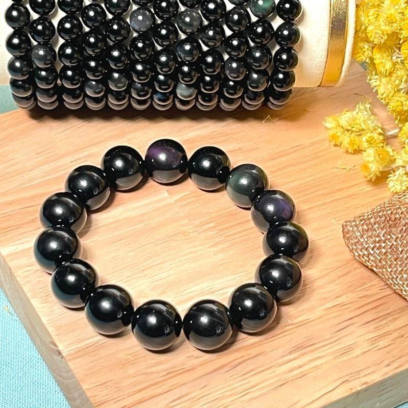 Bracelet Obsidienne Arc-en-ciel