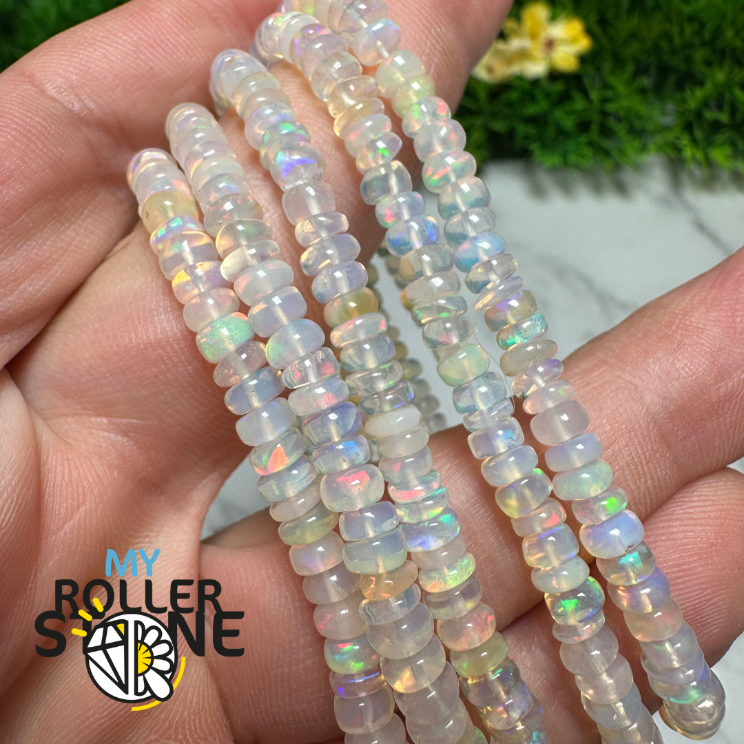 Bracelet Opale d’Éthiopie perle rondelle - Bracelets