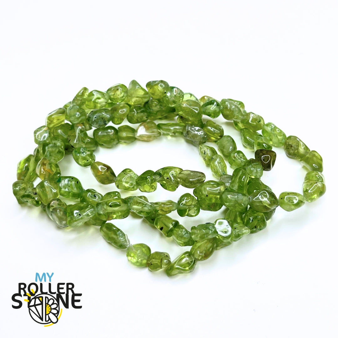 Bracelet En Péridot Et Argent - Perles Baroques, Pierre Naturelle, Neuf Avec étiquettes