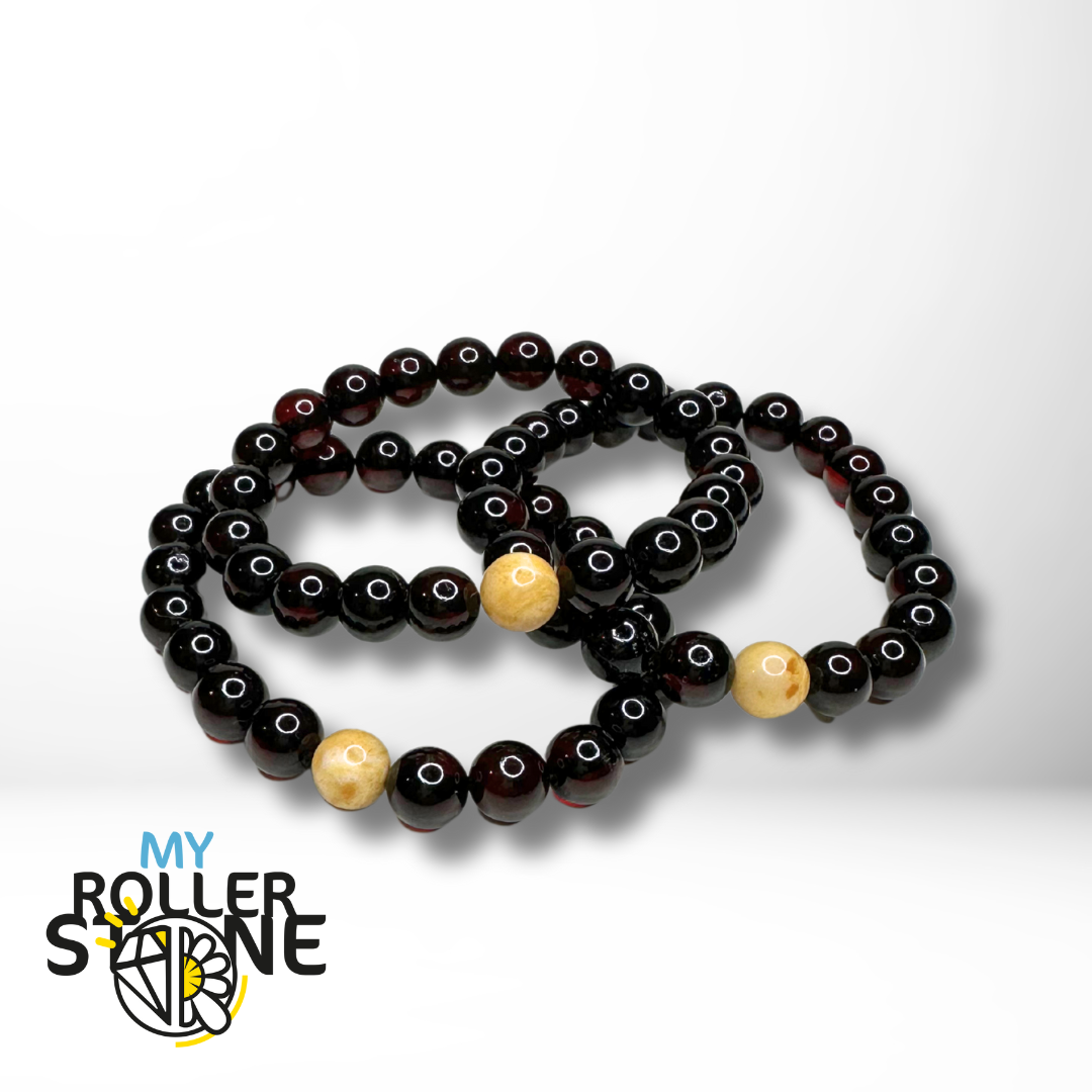 Bracelet Perle Ambre Noir - Perles