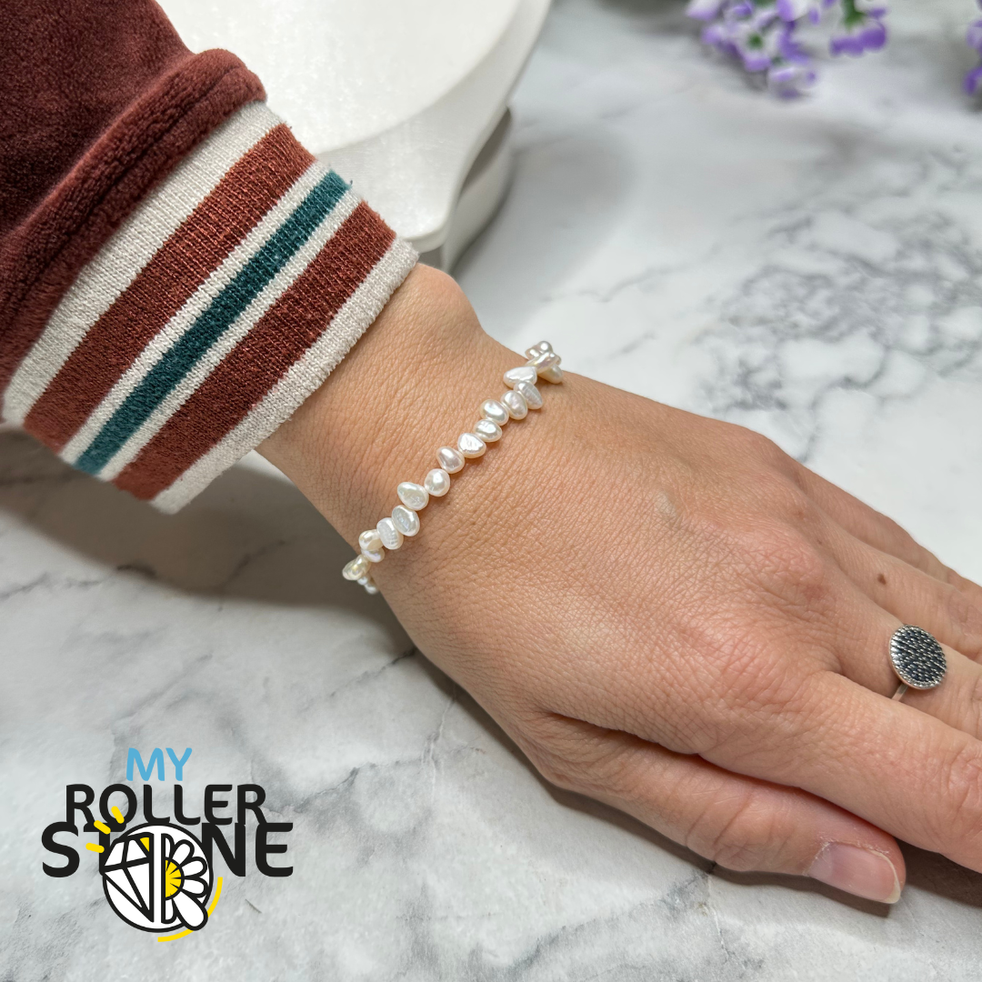 Bracelet Perle de Culture Argent 925 Baroque