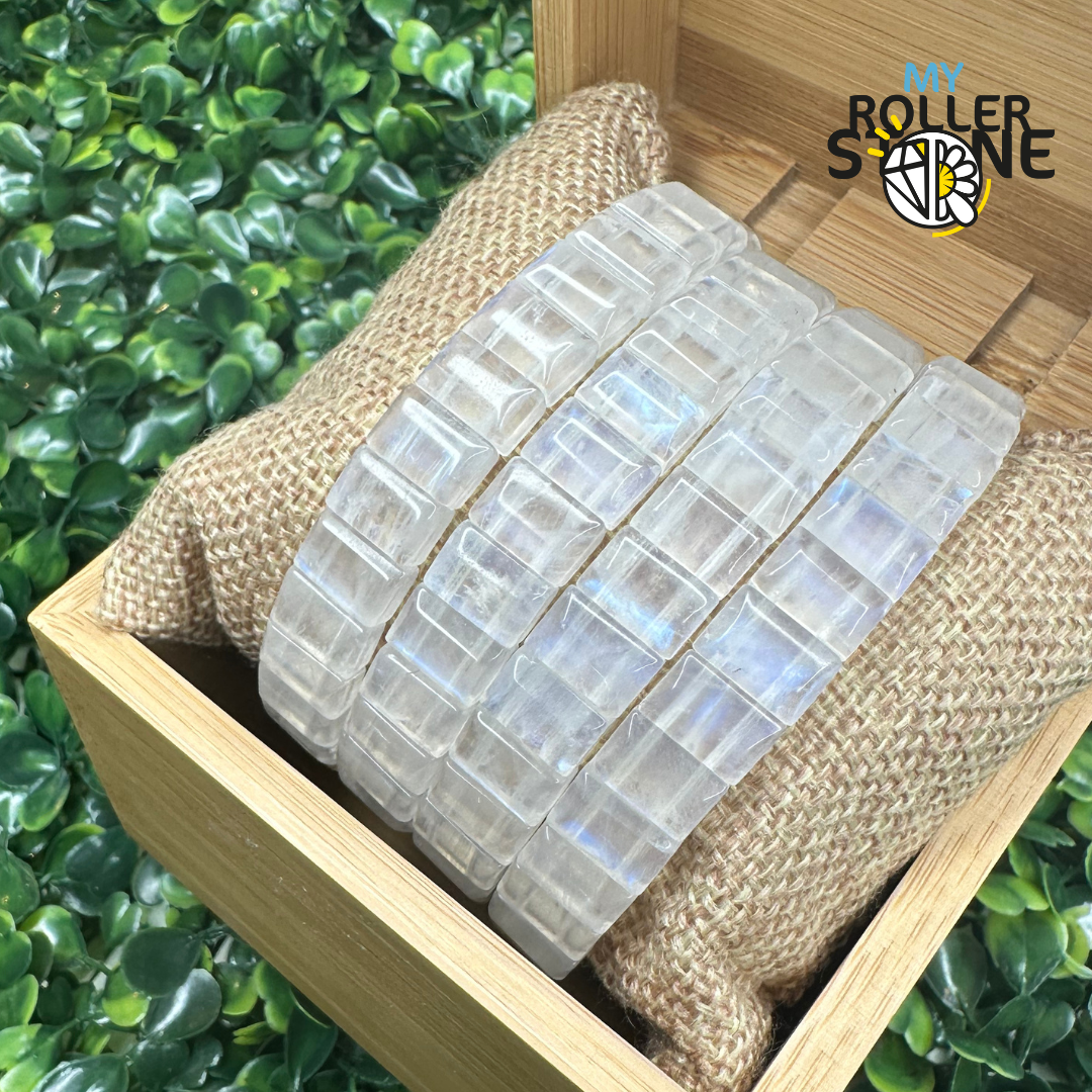 Bracelet Pierre de lune Manchette 5A - Perles