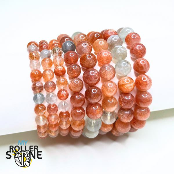Bracelet en pierre de soleil dorée