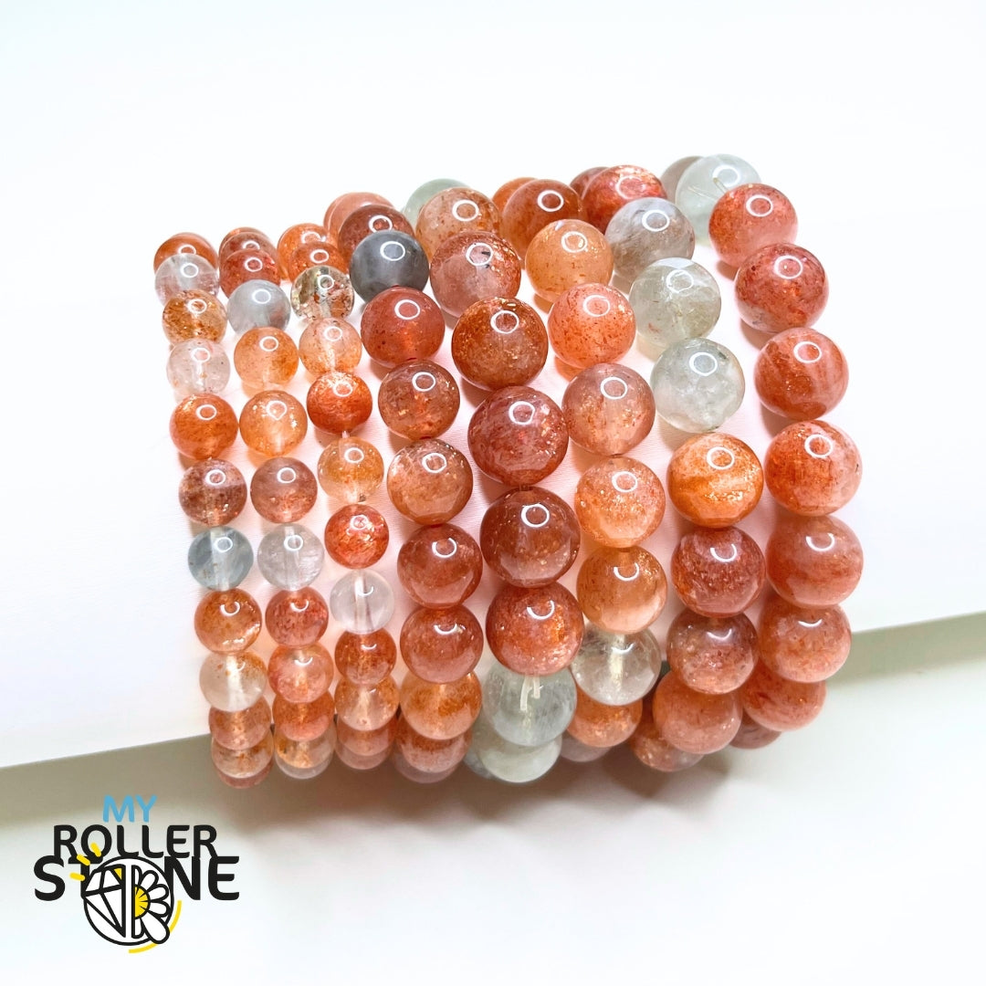 Bracelet Pierre du Soleil Dorée 5A - Perles