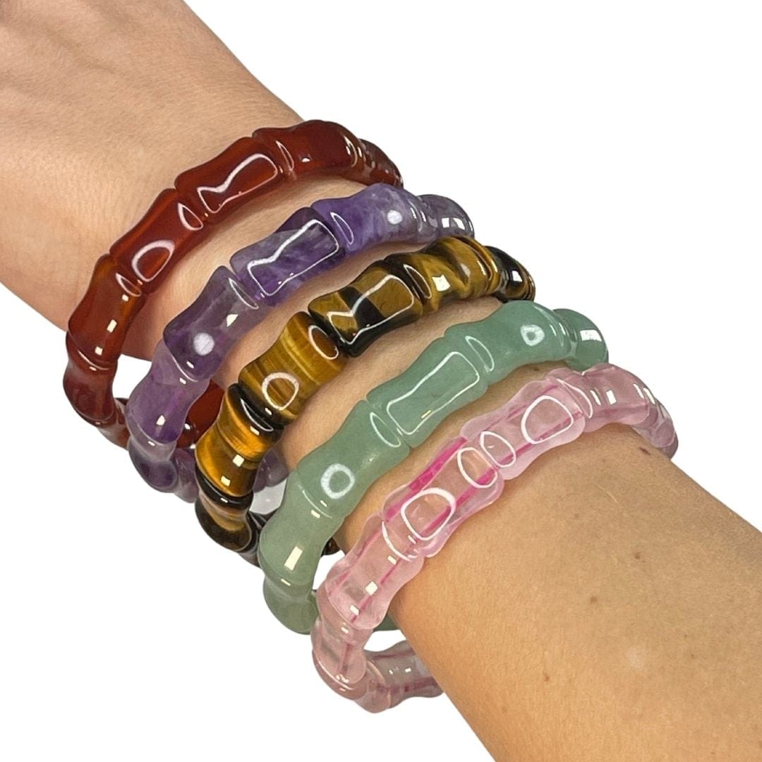 Bracelet pierre (Quartz rose Oeil de tigre Améthyste..) - Bracelets