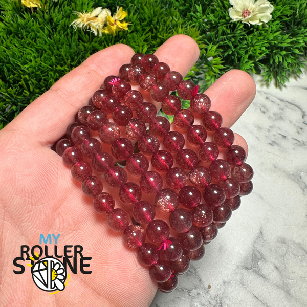 Bracelet Quartz Fraise Madagascar 7A - Bracelets