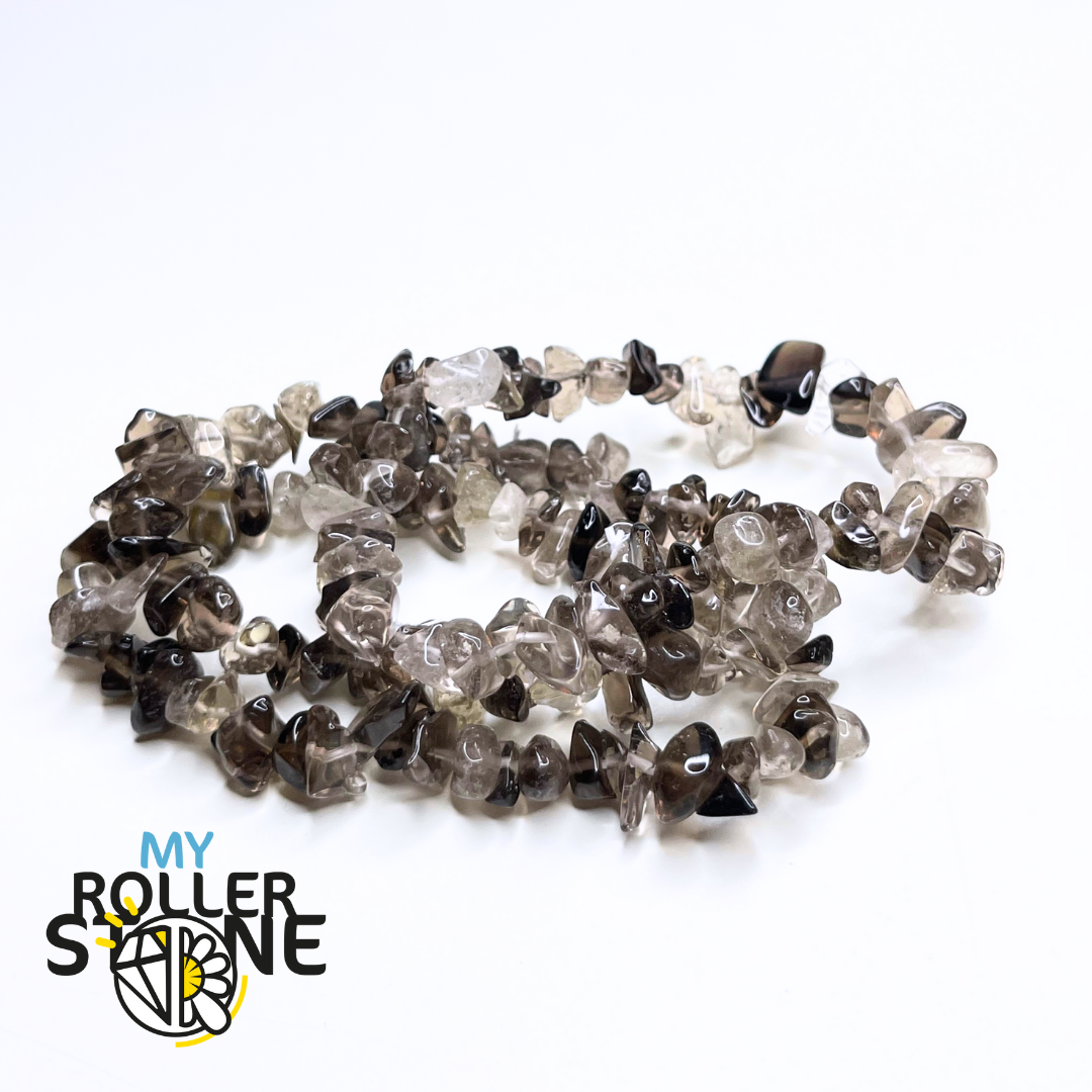 Bracelet Quartz Fumé Chips - Perles