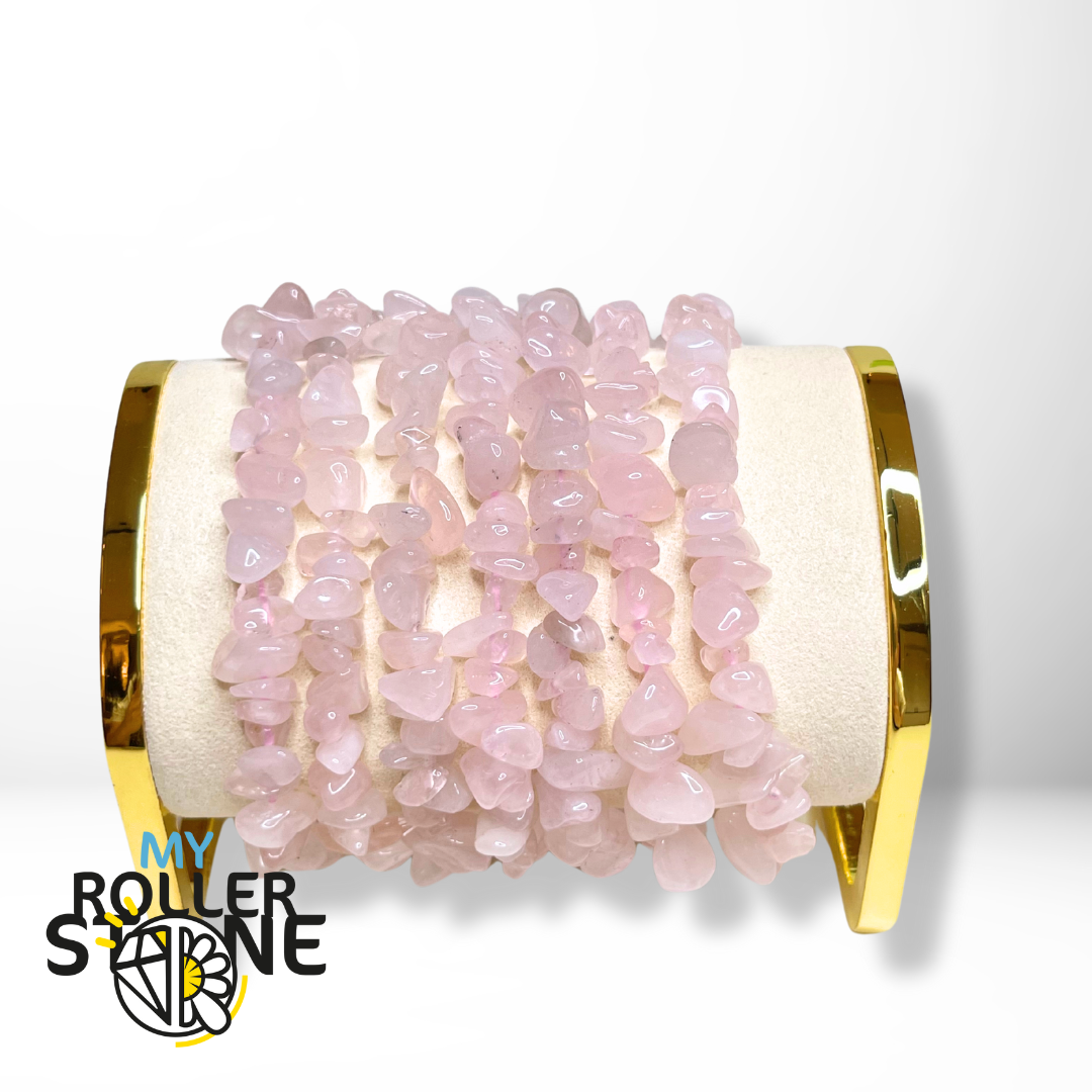 Bracelet Quartz Rose Chips - Perles