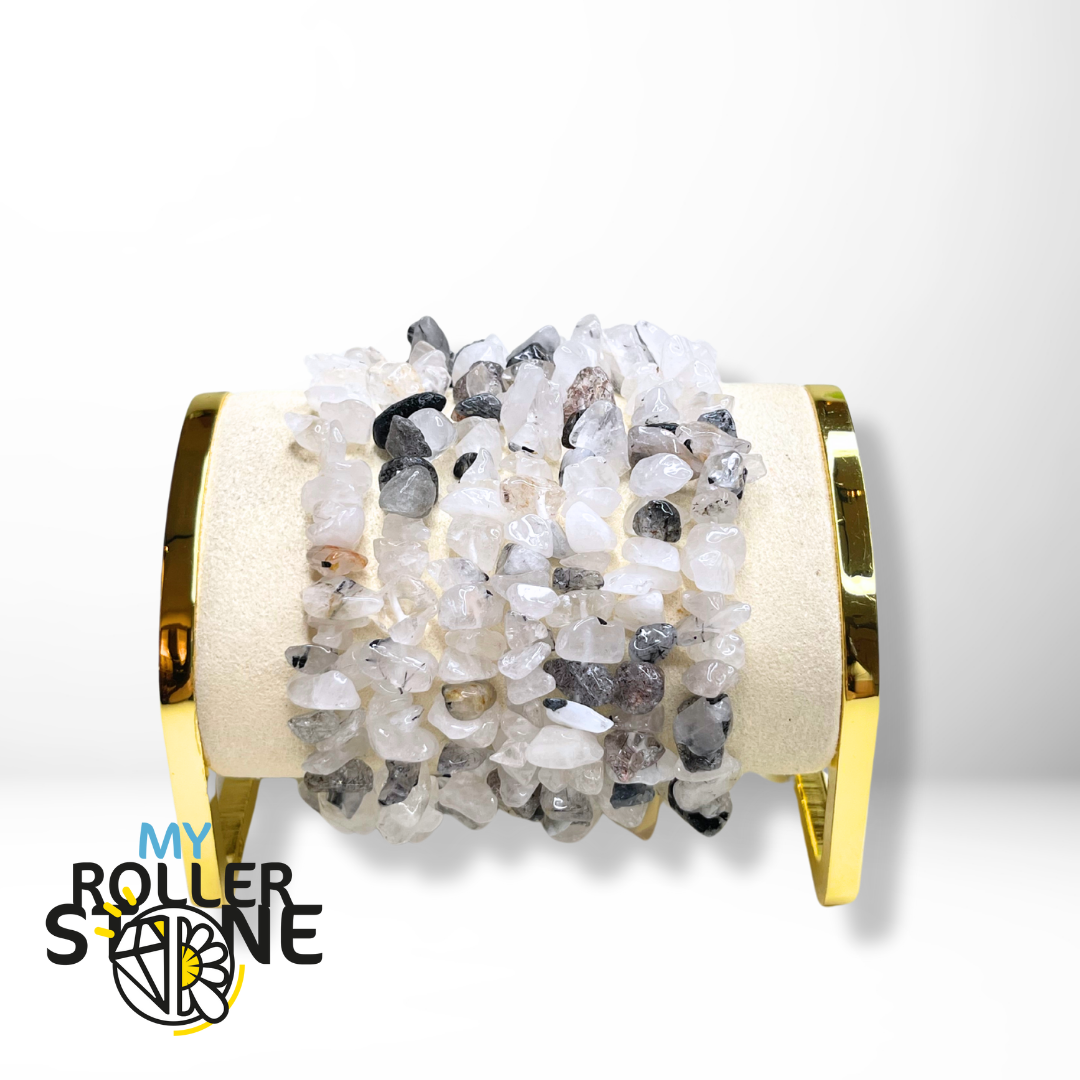 Bracelet Quartz Tourmaline Chips - Perles