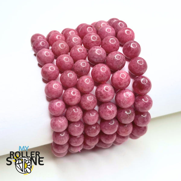 Bracelet Rhodonite Rose du Brésil 5A