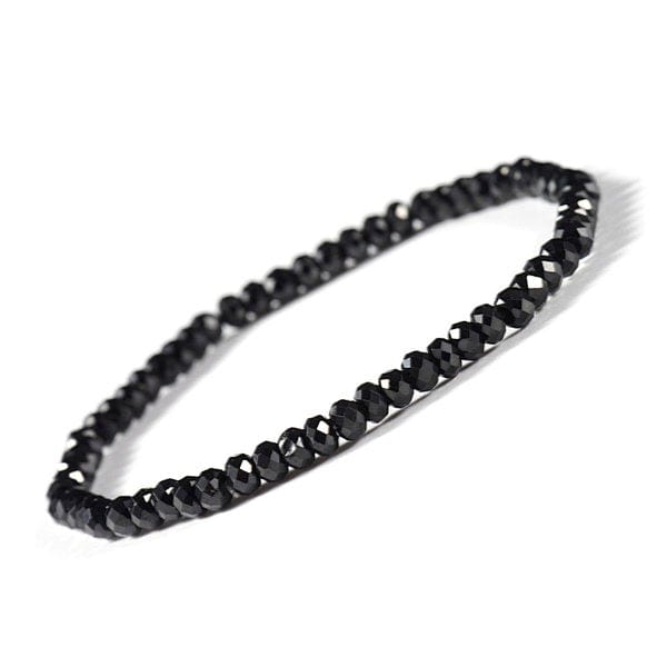 Bracelet en Spinelle Noir Facetté
