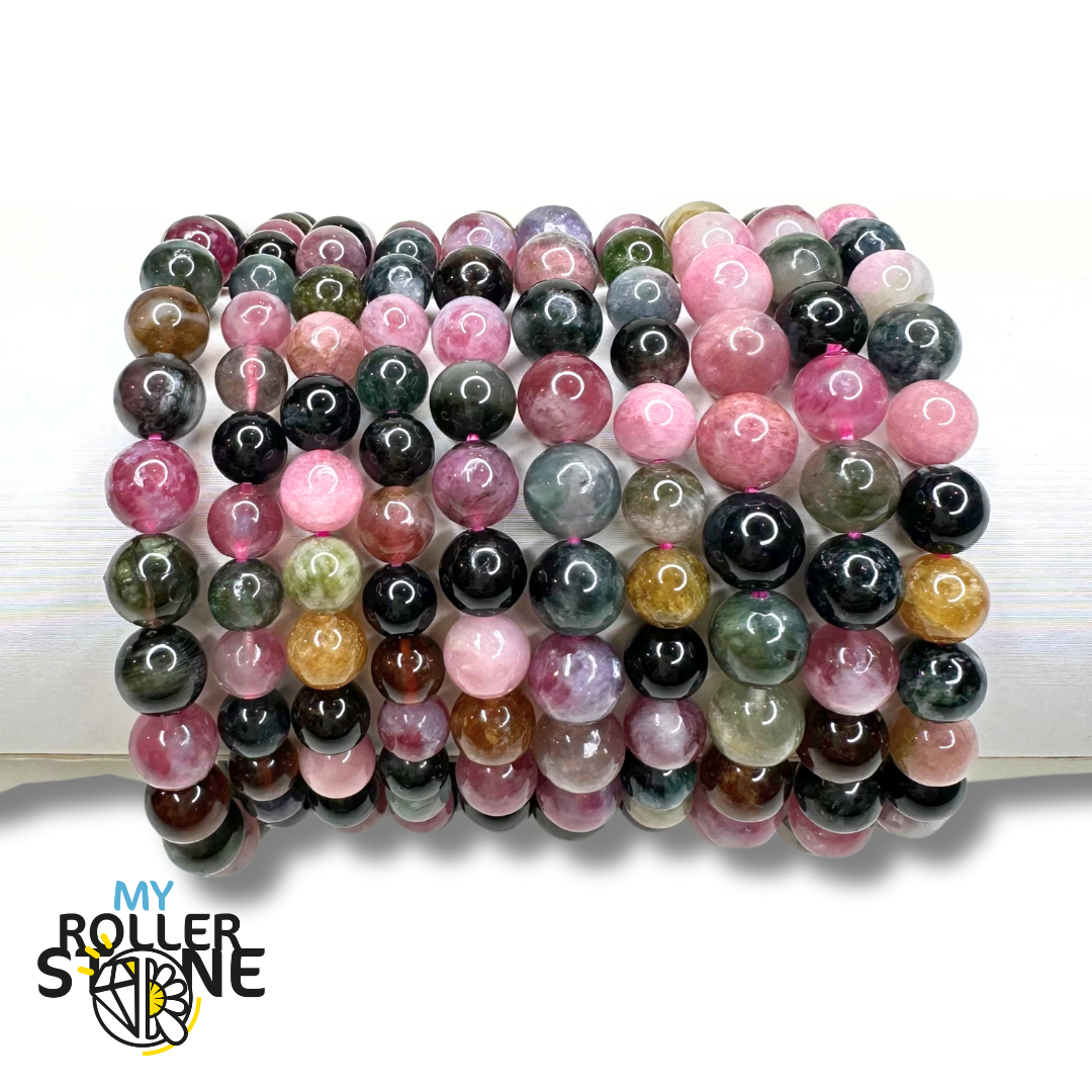 Bracelet Tourmaline multicolore 5A - Perles